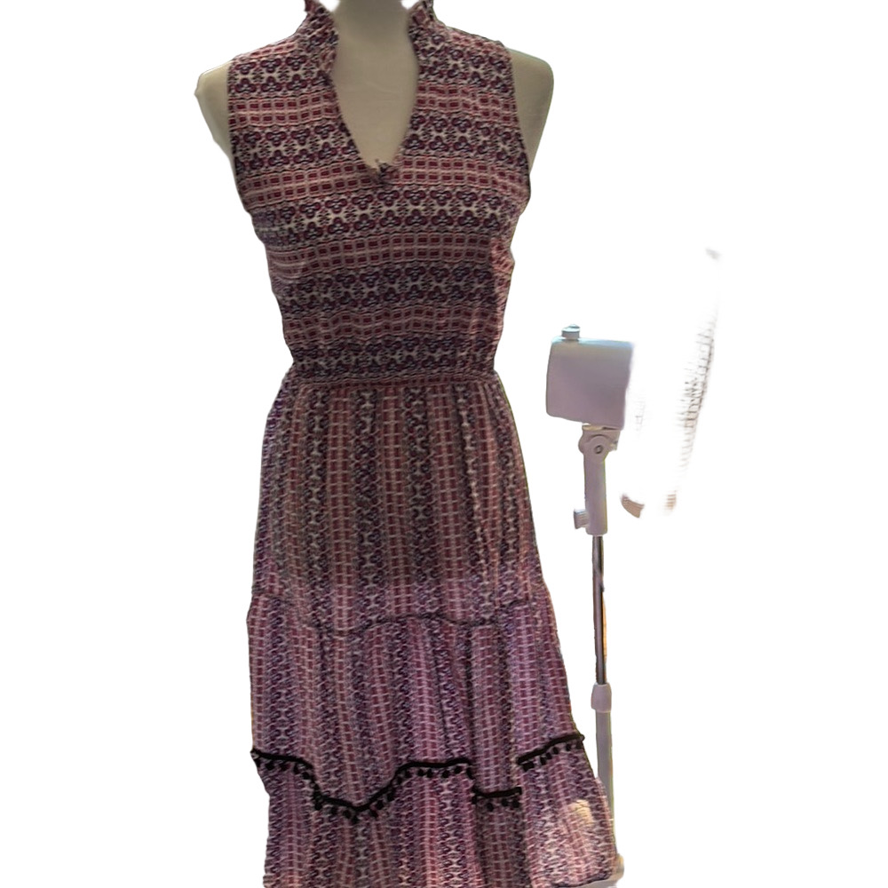 Purple Halter Tiered Maxi Sundress